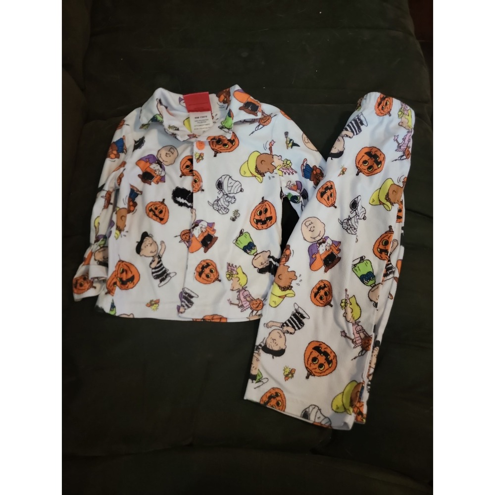 Peanuts snoopy Halloween pumpkin pajamas size 2t